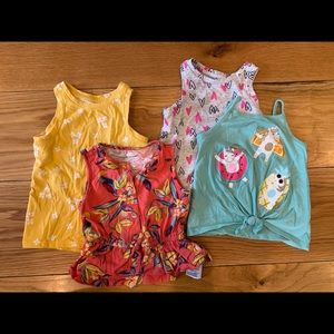 Lot of 4 girls tanks, 2T